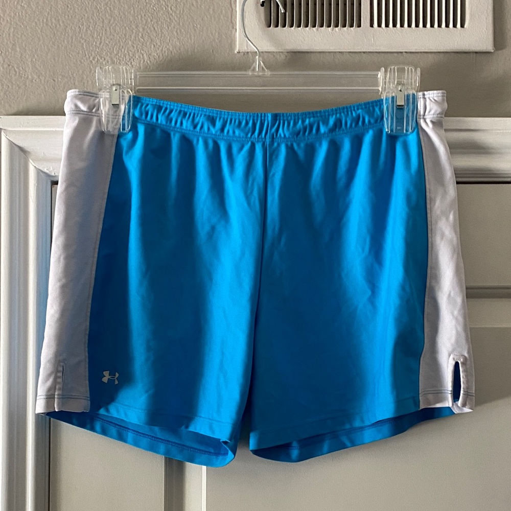 Under Armour Athletic Shorts in Blue and White